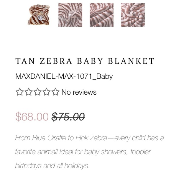 Max Daniel Designs Luxury Baby Blanket - Picture 3 of 4